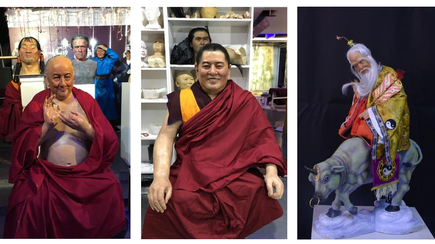 A selection of wax figure sculptures from the portfolio